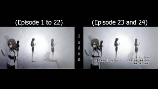 SteinsGate  Opening 1 and 2 Comparison [upl. by Yraunaj]