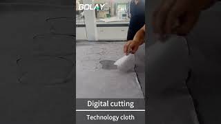 Automatic circular knife cutting technical fabric [upl. by Georg]