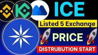 Ice Network Listed 5 Big Exchange 🚀  ice Network distrubution  ice Network price prediction [upl. by Ailedroc]