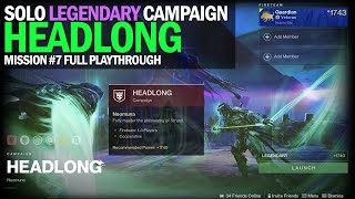 Solo Legendary Lightfall Campaign  Mission 7 quotHeadlongquot Destiny 2 Lightfall [upl. by Anilos]