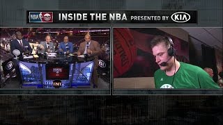 Jonas Jerebko Talks To The Crew After Big Game 3 Win Against Cavaliers  Inside The NBA [upl. by Nettle]