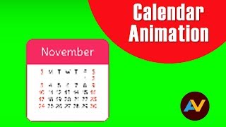 Flip Calendar  Calendar Animation  Animation Video  Free Footage [upl. by Yadrahc]