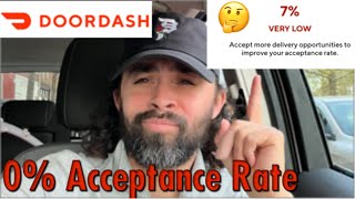 Doordash 0 Acceptance Rate🤔 Getting to Zero to see what Offers we Get Ride Along 225 Day [upl. by Aneroc]