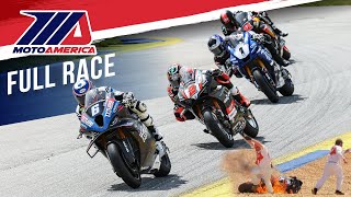 Crazy Motorcycle Race MotoAmerica Medallia Superbike Race 2 at Road Atlanta 2023 [upl. by Ridley910]