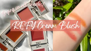 REFY Beauty Cream Blush Honest Review with Swatches 🍊  Rose Malaya  Citrine [upl. by Scevo187]