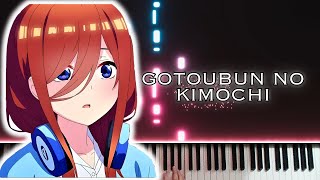 Gotoubun no Kimochi  The Quintessential Quintuplets Gotoubun no Hanayome  Piano Cover  Tutorial [upl. by Anhavas]