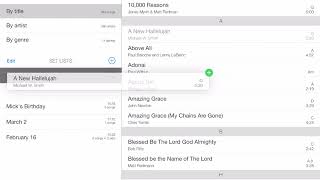 SongSheet Pro  iOS 11  Drag and Drop  Editing set lists [upl. by Corbett]