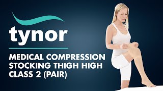 Tynor Medical Compression Stocking Thigh High Class 2 Pair I70 for ankle support [upl. by Ingelbert]