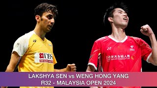 Lakshya Sen vs Weng Hong Yang  Badminton Malaysia Open 2024 [upl. by Ailedamla]