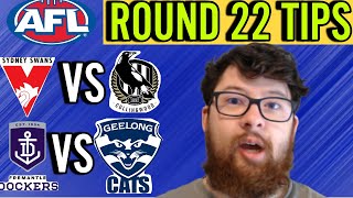 AFL ROUND 22 TIPS  PREDICTIONS [upl. by Nestor138]