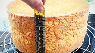 10 CM HOGE SPONSCAKE HOE MAAK JE EEN ZACHTE SPONSCAKE  CHIFFON CAKE [upl. by Ikim]