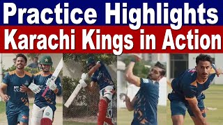 Highlights  Karachi Kings practice for PSL 9 in Karachi [upl. by Adel203]