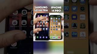 Samsung S23 Ultra vs iPhone 14 Pro Speed Test ⚡Who’s the Real Speed King 👑🚀shortsviralvideo [upl. by Merow]