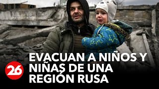 Evacuan a niños y niñas de una región rusa tras una ola de ataques desde Ucrania  26Global [upl. by Bellina496]