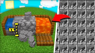 O Menor gerador infinito de Pedras e cobblestone no Minecraft [upl. by Gawen214]