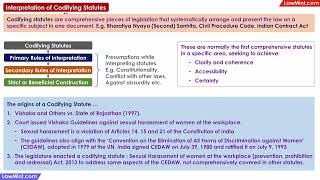 Interpretation of Codifying Statutes [upl. by Stacie]