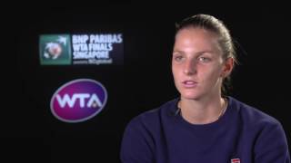 2016 WTA Finals Singapore Karolina Pliskova Post Match Interview [upl. by Meelak584]