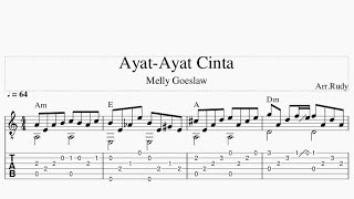 Ayat Ayat Cinta  Gitar Fingerstyle Not Balok amp TAB [upl. by Sascha]