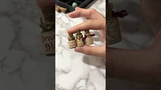 I made bottles of Dragon’s Blood Love Potion and Moon Water miniature miniatures witchy [upl. by Langille941]