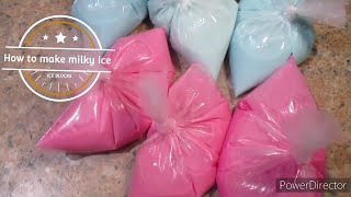 How to make milky ice blocks at home Ice blocks  Simple recipe [upl. by Eceinehs]