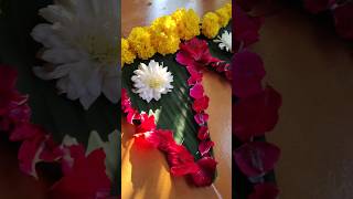 Banana Leaf Decoration diwali decoration shorts [upl. by Eirrehs]