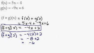 Combining Functions by Addition Subtraction Multiplication and Division [upl. by Jd]