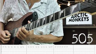 505  Arctic Monkeys  Guitar Solo Tabs  Guitar Cover  lesson  Guitar Tutorial  Tabs [upl. by Onirefes]