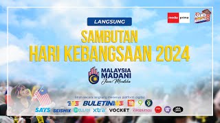 PENUH Perbarisan Dan Perarakan Sambutan Hari Kebangsaan 2024  31 Ogos 2024 [upl. by Ilrak]