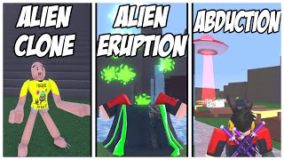 How to make ALIEN CLONE ALIEN ERUPTION and ABDUCTION POTIONS in WACKY WIZARDS ROBLOX [upl. by Annay]