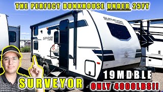 THIS FAMILY TRAVEL TRAILER HAS EVERYTHING IN IT ALUMINUM FRAMED AND SUPER LIGHT SURVEYOR 19MDBLE [upl. by Arlana]