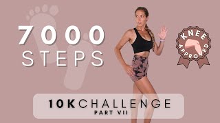 7000 STEPS NONSTOP WALKING  10 K STEP CHALLENGE  knee friedly low impact workout [upl. by Rogers]