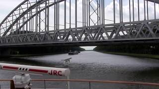 Giant Barges on the AmsterdamRhine canal the Netherlands  On A Uniworld River Cruise [upl. by Trotter107]