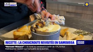 Recette la choucroute revisitée en samoussa [upl. by Euqitsym]