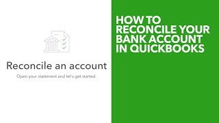 How to reconcile bank account in QuickBooks [upl. by Schroder]