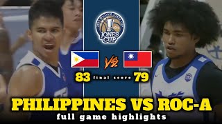 SGA PHILIPPINES vs ROCA FULL GAME HIGHLIGHTS  JONES CUP CHAMPIONSHIP [upl. by Sirehc]