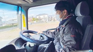 【運送会社】社長が大型トラックを運転して新人ドライバーさんと配達に行きました！ [upl. by Nodab790]