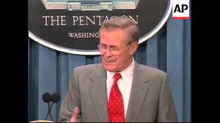 Rumsfeld press briefing [upl. by Kampmann]