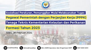 Sosialisasi Kebijakan Pengadaan PPPK KKP Tahun 2024 Lingkup Pusat [upl. by Nnaik]