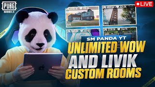 PUBG MOBILE custom ROOMS Uc giveaways  LIVE STREAM  Wow custom room  SM PANDA [upl. by Siberson]