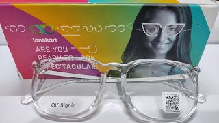 Lenskart Air  Unboxing of VINCENT CHASE white transparent full rim round glasseslenskart [upl. by Haniraz]