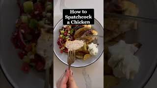 How to Spatchcock amp Oven Roast Chicken youtubeshorts spatchcockchicken chickenrecipe spatchcock [upl. by Ynohtnanhoj]