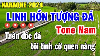 Linh Hồn Tượng Đá Karaoke Tone Nam  Am  Nhạc Sống Chất Lượng Cao  Trọng Hiếu [upl. by Aryan]