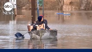 Floodwaters rising as East Coast recovers from deadly storm [upl. by Aneelak]