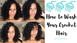 How To Washing Your Crochet Hair 💁🏽 [upl. by Gareth]