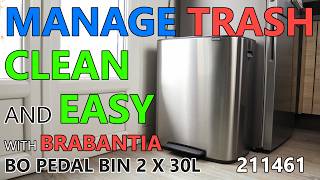 Reviewing BRABANTIA BO PEDAL 2 x 30L TRASH BIN 211461 [upl. by Ayotl]