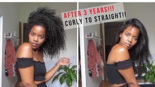 AFTER 3 YEARS CURLY TO STRAIGHT HAIR  CURLYRAHEL [upl. by Ibbison535]