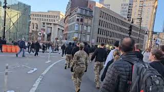 Army Navy Game Parade of Cadet Midshipmen Bands in Boston from State House to Faneuil Hall 12823 [upl. by Anazus]