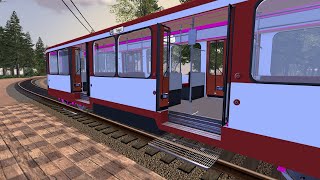 Metrostroi Project Light Rail  B80C closing doors with extended steps [upl. by Nnylsor]