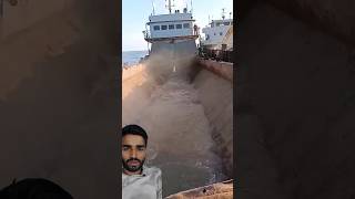 Stone unloading cargo ship 🚢ytshorts youtubeshorts shorts [upl. by Boles929]