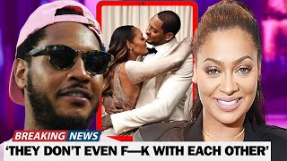 Watch La La Anthony UNEXPECTEDLY Bump Into ExHusband Carmelo Anthony At Show [upl. by Ahsinnek]